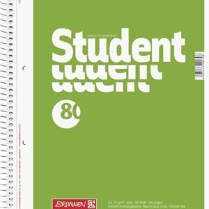 Brunnen Collegeblock Student, A4, 70 g/m², 80 Blatt (5, A4 unliniert) [Kitchen & Home]