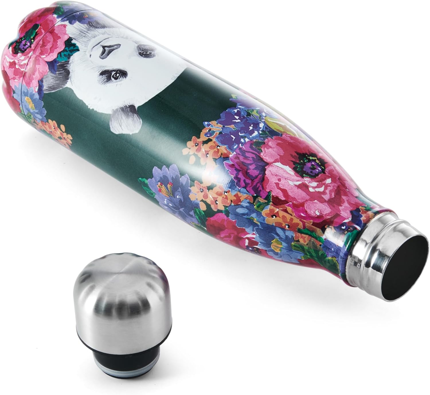 Mikasa Wild at Heart Water Bottle, 500 ml, Reusable Insulated Stainless Steel Bottle with Screw Cap for Travel, School or Gym, Panda Print – Bild 3