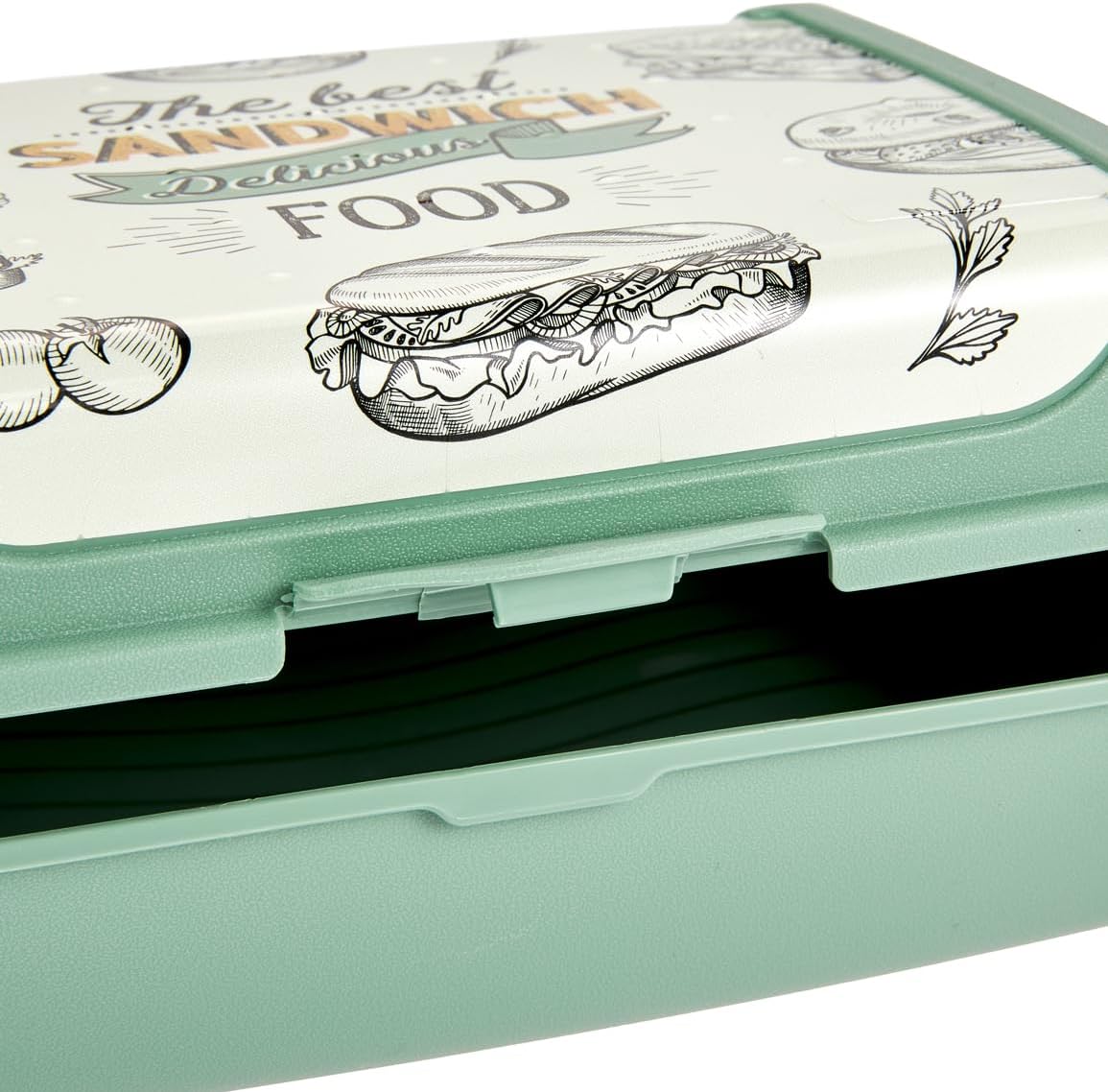 keeeper 1 Litre Handy Lunch Box 17 x 13 x 7 cm Sandwich Carla Midi Nordic Green – Bild 6
