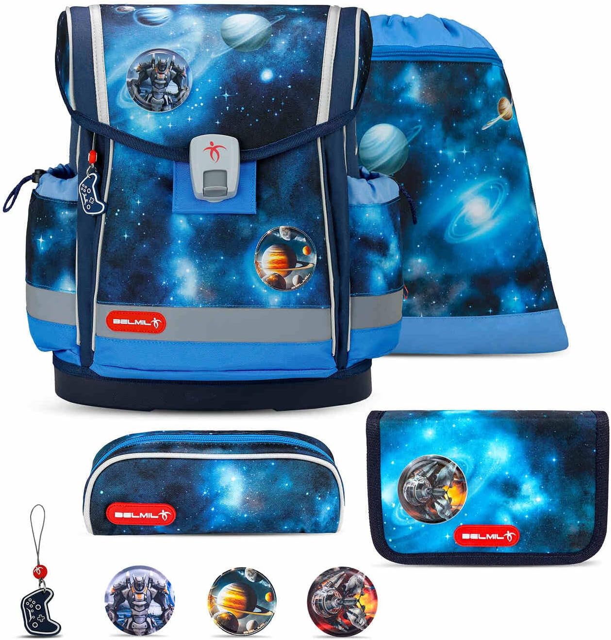 Belmil 403-13 School Bag Set, 4 Piece Set, with Chest Strap (403-13/S/C)
