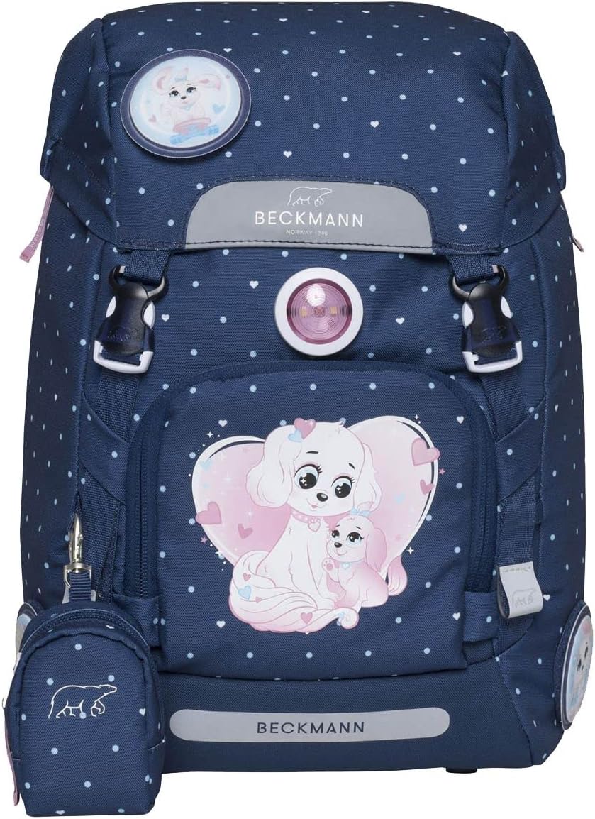 Beckmann Classic 22 School Bag Set 8 Pieces (Pet Friends Blue) – Bild 2