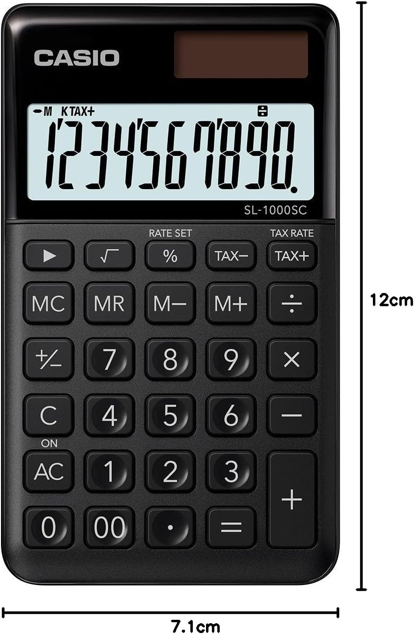 Casio SL-1000SC-WE Stylish Calculator, 10 Digits, White – Bild 7