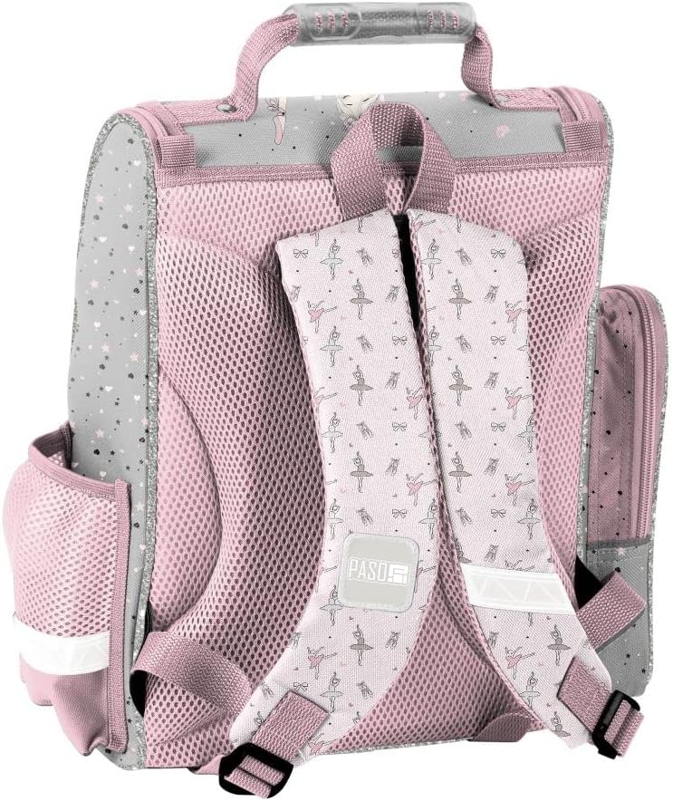 Familando Ballerina Girls' School Bag, Set of 9 Pieces Scooli Campus Fit School Bag with Lunch Box, Drinking Bottle, Sports Bag and Rain Cover, Ballet Princess – Bild 5