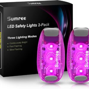 LED Flashing Light School Bag Safety Light Set of 2 Clip Safety Light Pram Light Running Light Pet Light for Children Backpack, Dog Light Pendant, Cats, Joggers, Prams