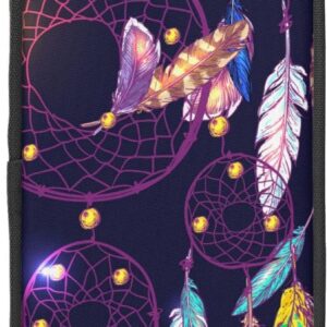 Large Capacity Pencil Case Dream Catcher Native Feather Neon Color Pencil Case Pen Case for Middle and High School Office College Adult Girls and Boys, As Pic, Bag organiser