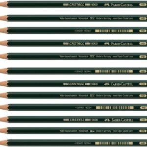 Faber-Castell Castell 205047 Pencil 9000 Hardness HB Pack of 12