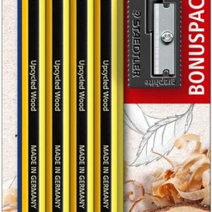 STAEDTLER Noris HB Hexagonal Pencils, Set of 8 Incredibly Shatterproof Pencils, 1 Sharpener, 1 Eraser, High Quality, Made in Germany, 120 SBK8P1