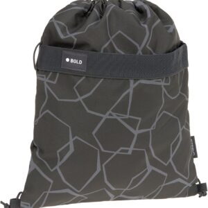 LÄSSIG Children’s Gym Bag Sports Bag with Backpack Function/School String Bag Bold, gray, Gym bag