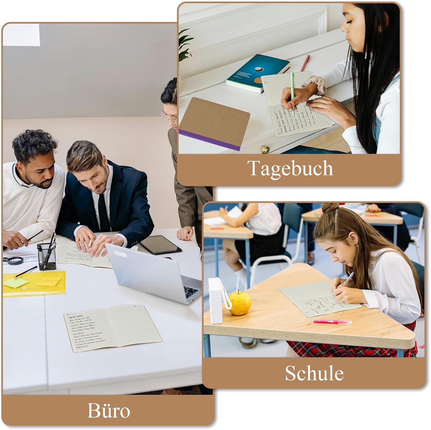 ZCZN Notebook A5 Lined, Pack of 24 Notebooks with 30 Sheets, 12 Colours Notebook for Office and School – Bild 7