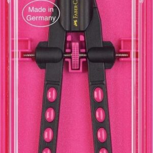 Faber-Castell 174335 quick adjustment compass, Factory Neon, Pink
