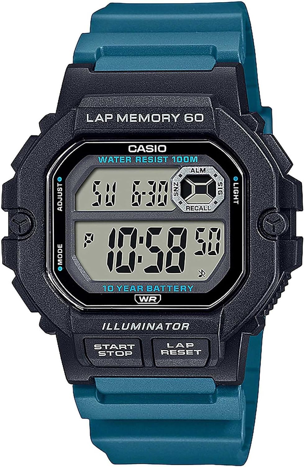 Casio Watch WS-1400H-3AVEF, blue, Stripes