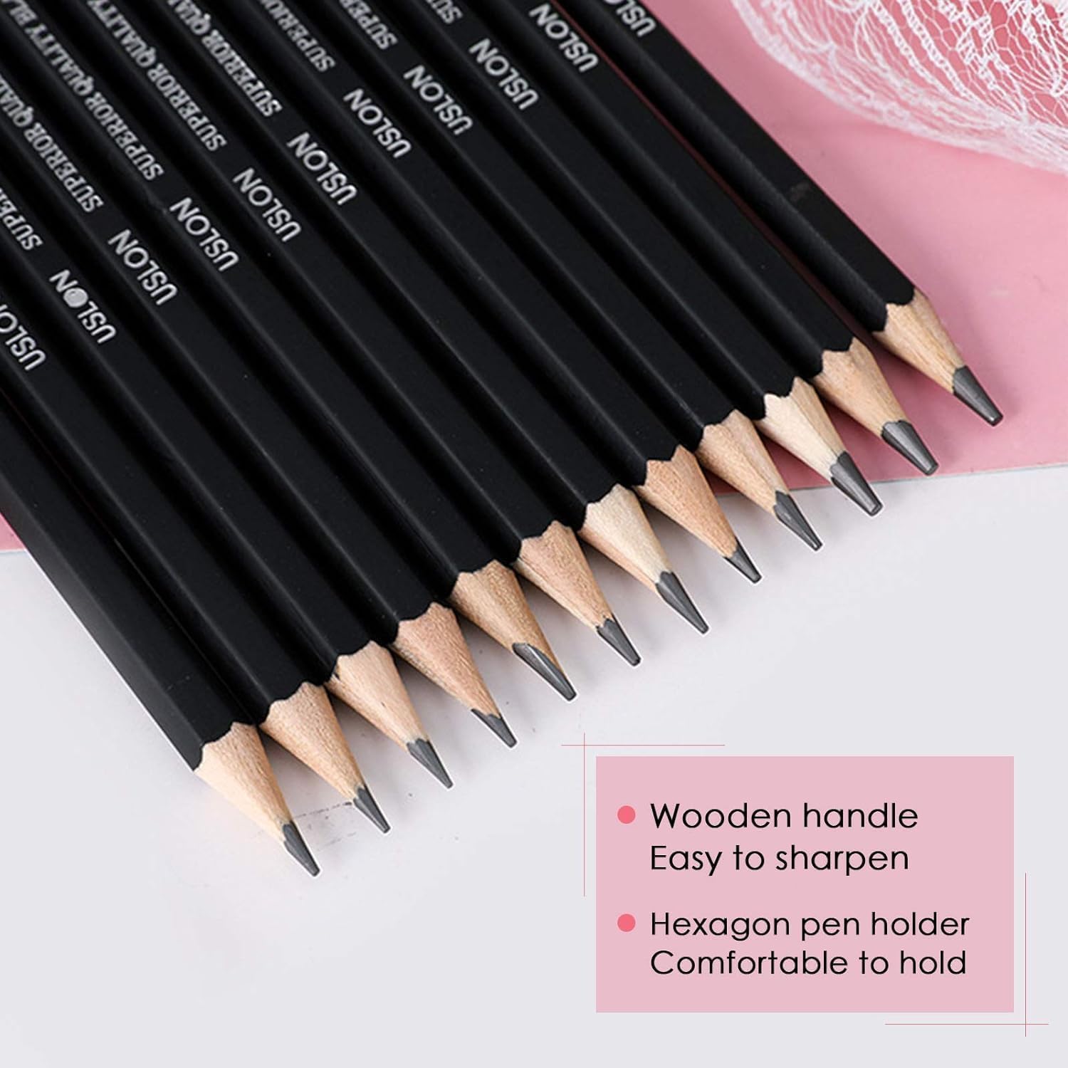 Pencil Set 14 Drawing Pencils, Drawing Pencils Professional Set with Pencil Sharpener and Eraser, Pencils Drawing Set for Artists, Children, Adults, Drawings, Sketching Lovers – Bild 6