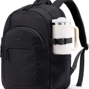 LOVEVOOK Backpack Women Men Large 17.3 Inch Laptop Backpacks, Waterproof School Backpack Teenager Daypacks Backpack Women, Work Bag, Teacher Bag, Travel Backpack for University Office, Black