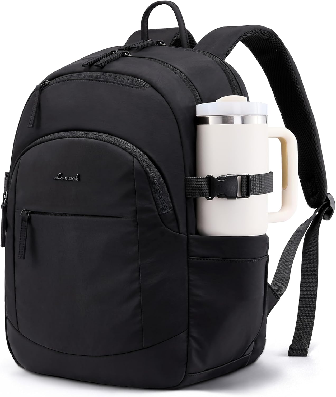 LOVEVOOK Backpack Women Men Large 17.3 Inch Laptop Backpacks, Waterproof School Backpack Teenager Daypacks Backpack Women, Work Bag, Teacher Bag, Travel Backpack for University Office, Black
