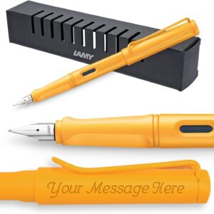 Lamy Safari Wide Nib Fountain Pen Candy Mango 2020 Limited Edition Engraved with Gift Box