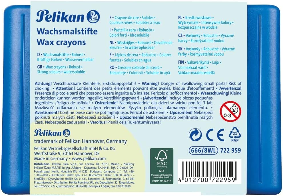 Pelikan 722959, Wax Crayons, Water Soluble, 8 Pieces – Bild 2