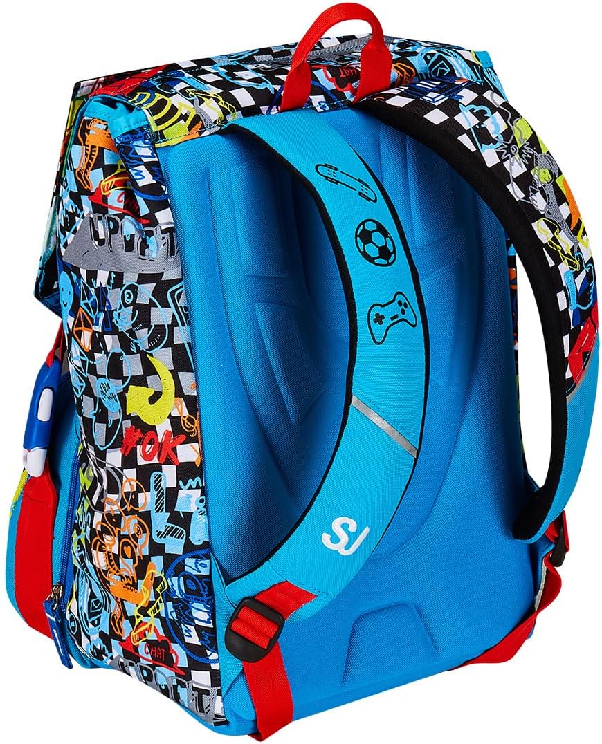 SJ GANG STYLE JAM GANG Unisex Kinder Erweiterbarer Rucksack Sj SDOPP-Rucksack. BIG SJ GANG FACCE DA SJ! (1er Pack) – Bild 7