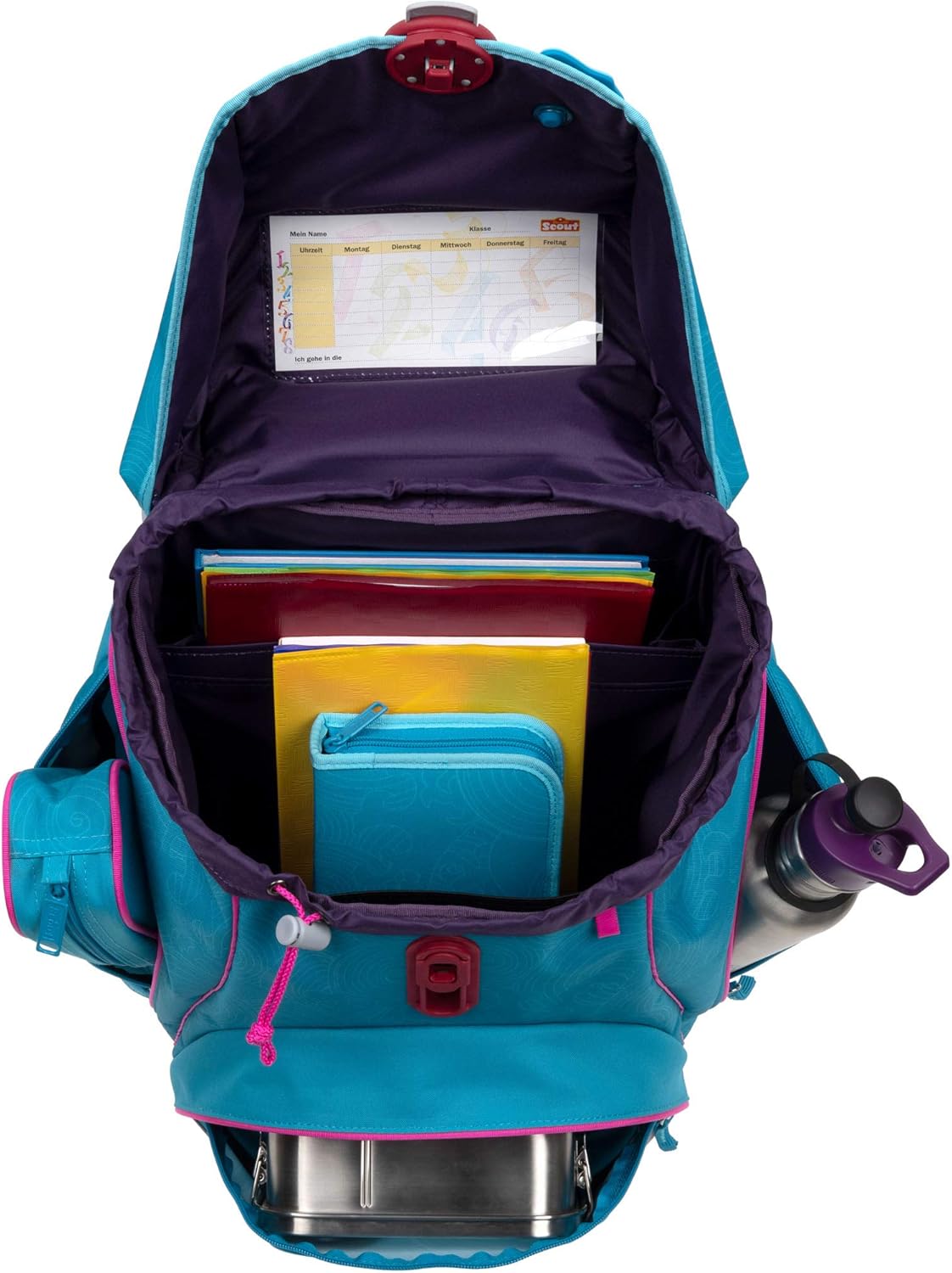 Dolphins - Dolphin - Scout Alpha with Funny Snaps® School Bag Set 5 Pieces - Free School Bag, lightblue – Bild 4
