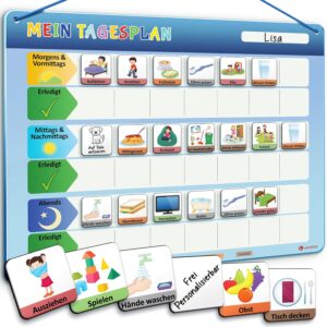 Montessori Children's Routine Planner and Magnetic Board for More Structure in Everyday Life Individually Adjustable Classic