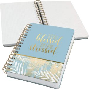 SIGEL JN615 Spiral Notepad A5 Dotted Bullet Journal Jolie, Thick 120 g Paper, 240 Pages, Light Blue/White, Vegan, Made from Sustainable Paper