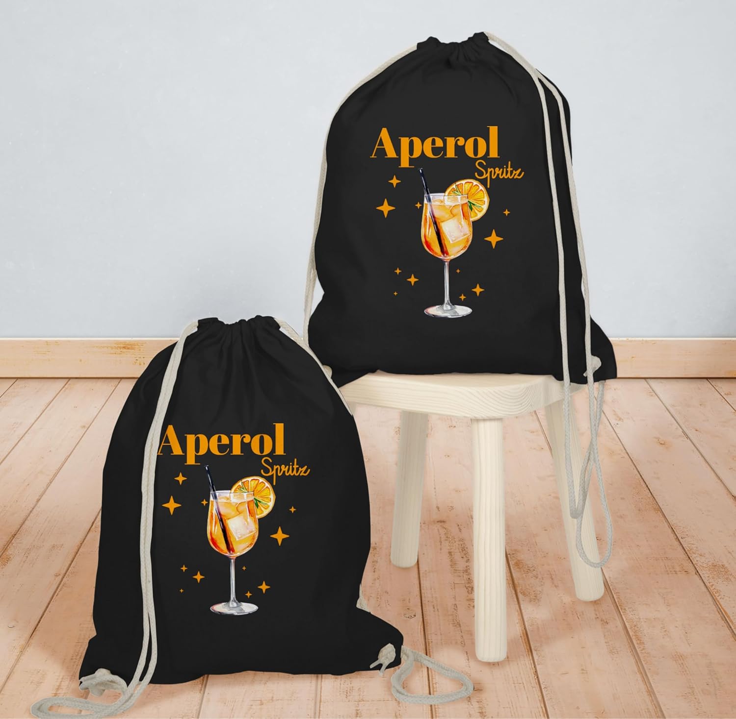 Shirtracer - Gym Bag Backpack - Carnival & Fancy Dress - Bags - Aperol Spray Costume I Aperoli I Aperollin Girlfriend Spritztour – Bild 6