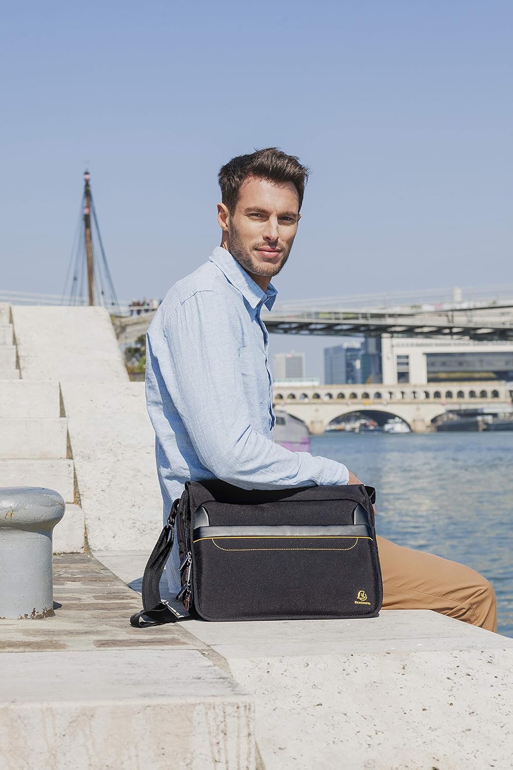 Exacompta 17234E Premium Laptop Shoulder Bag Exactive with Many Inner Pockets, Water-Repellent, Suitable for Laptops and Notebooks up to 14, Ideal for School, University and Work, Black – Bild 18