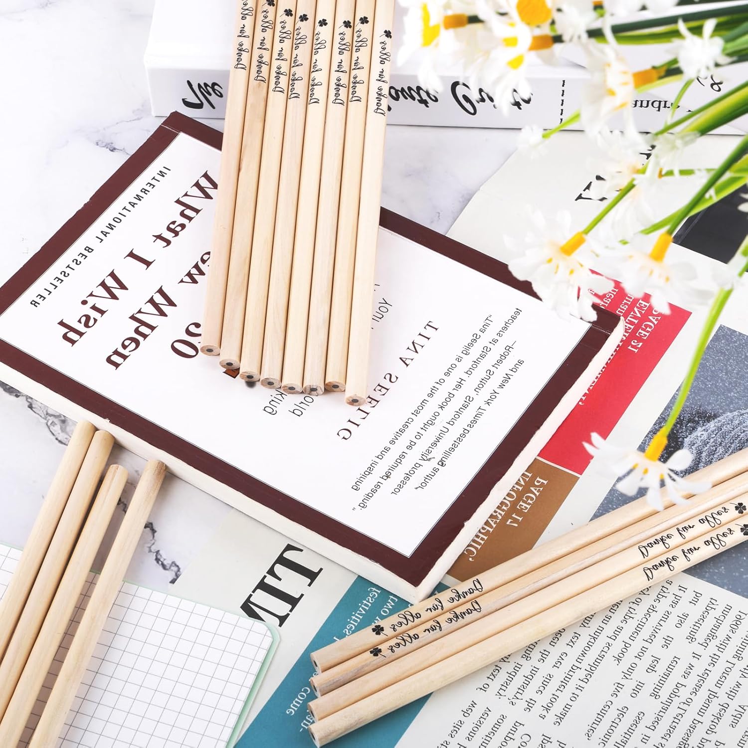 Pack of 20 Pencils Thank You Gifts, Thank You Gift Teacher, Colleague, Leaving Gift, Small, Wooden Pencils Set with Saying Thank You, Pencils HB Danke für Alles Erzieherin Kita Employee – Bild 5