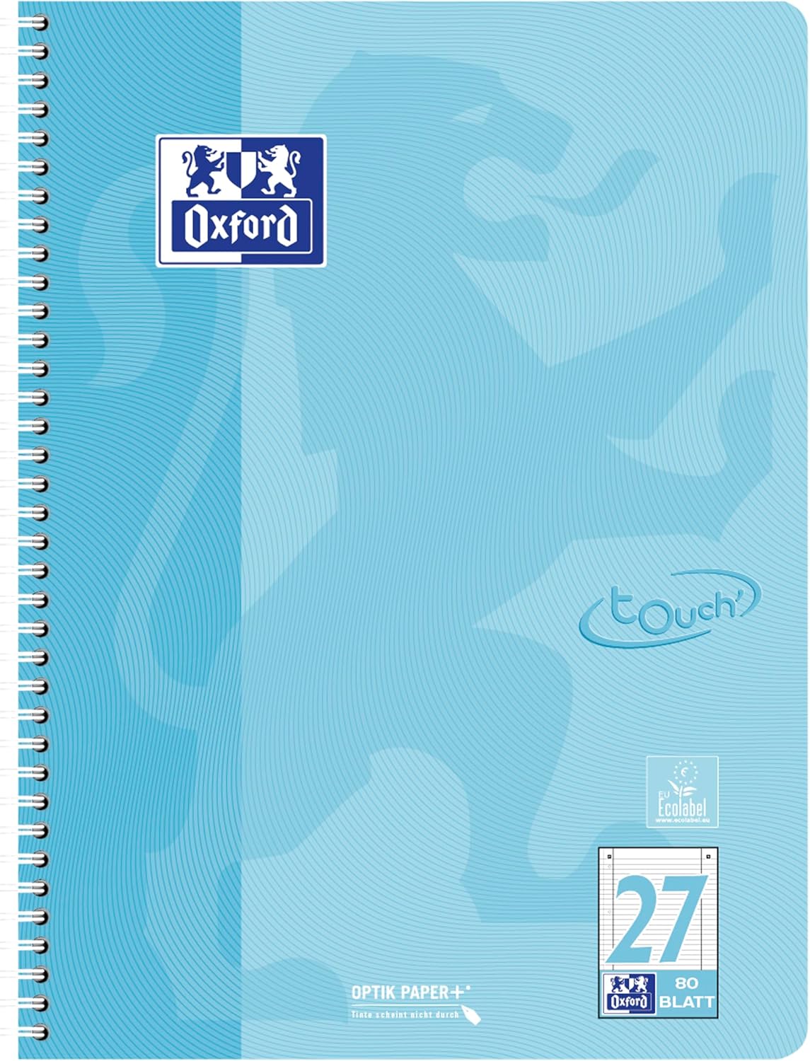 Oxford Touch A4 Ruled Notepad with Double Margin, 160 Pages, 5 Pastel Colours, Pack of 10 – Bild 5
