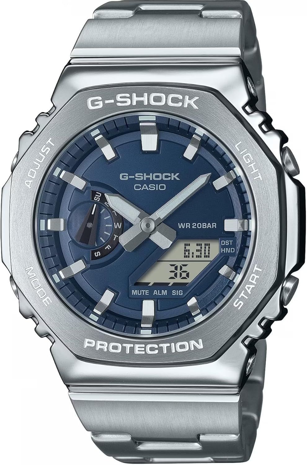 Casio GM-2110D-2BER watch Digital quartz movement Steel Unisex