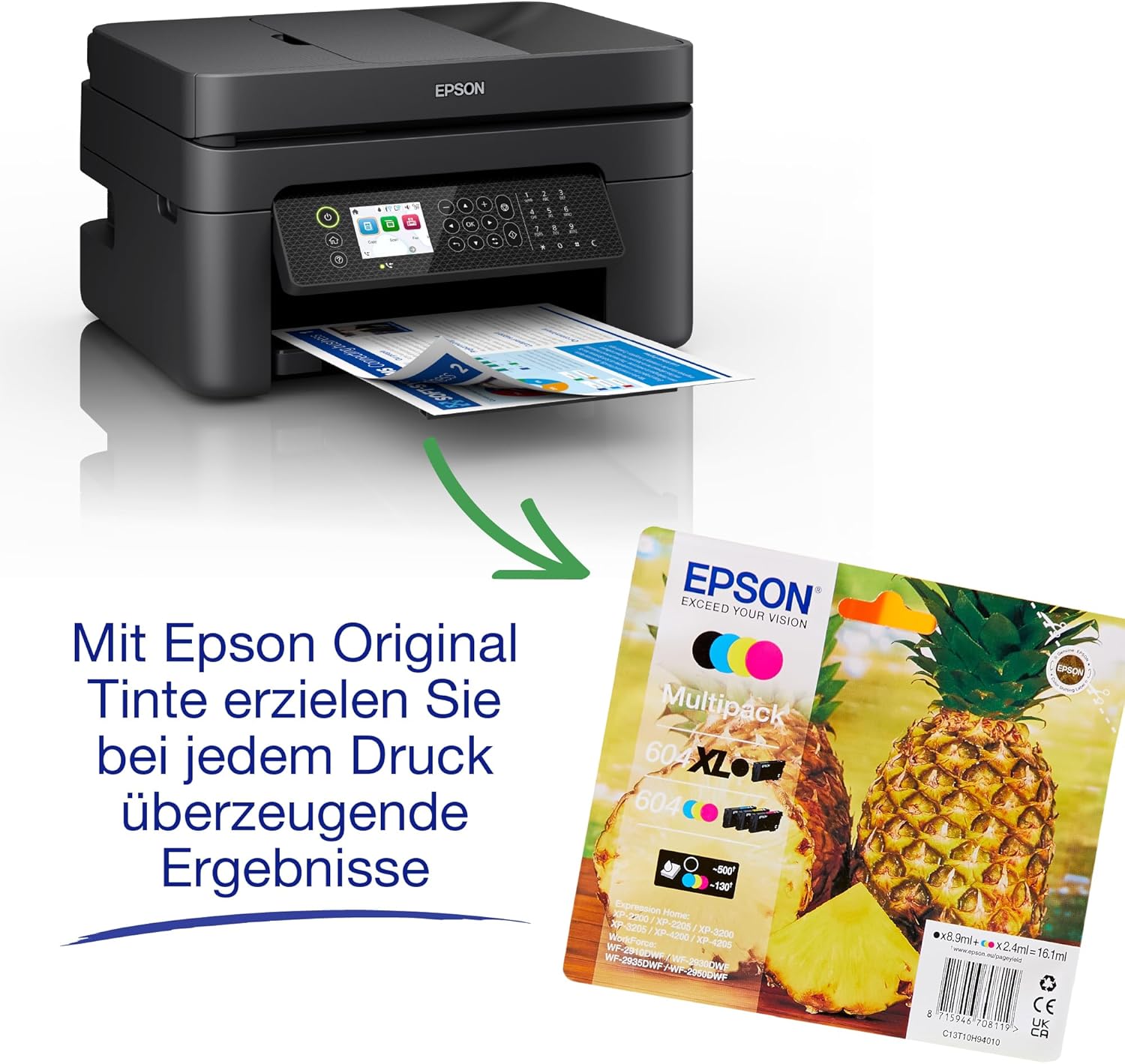 Epson Workforce WF-2950DWF A4 Wireless Multifunction Inkjet Printer with Free ReadyPrint Flex ABO* Ink – Bild 9