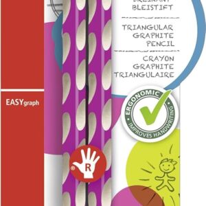 Handwriting Pencil - STABILO EASYgraph - Right Handed - Pink - 2pcs - B