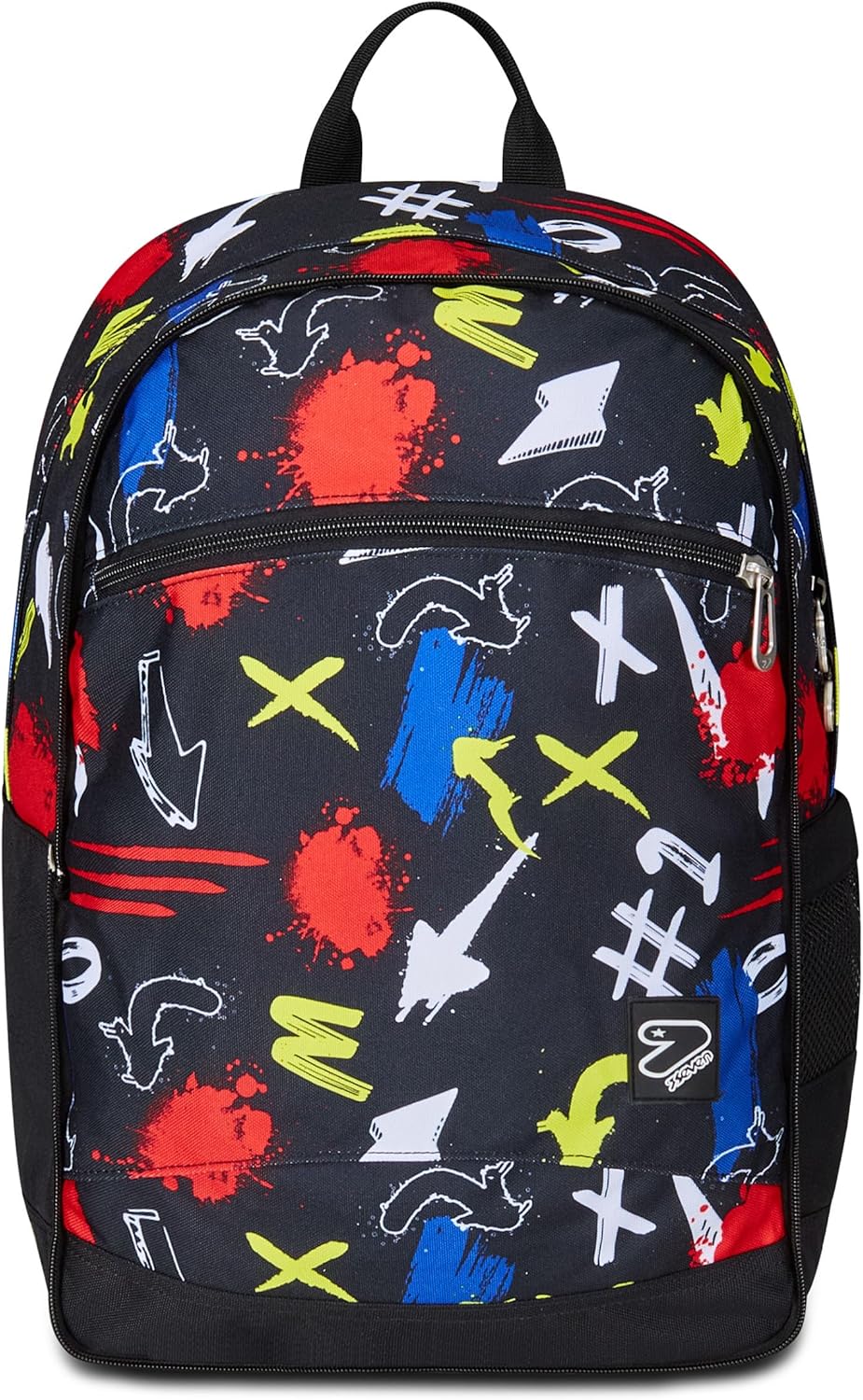 Seven Reversible Backpack, School Bag for Girls and Boys, Satchel School Gymnasium Sport Leisure with Bottle Compartment, Laptop Compartment, with Headphones, Padded, Extra Pocket, Black/Red – Bild 9