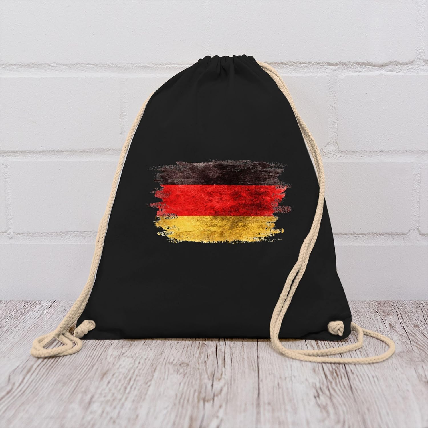 Shirtracer - Gym Bag Backpack - Football Euro World Cup - Bags - Vintage Germany Flag | Black Red Gold – Bild 7