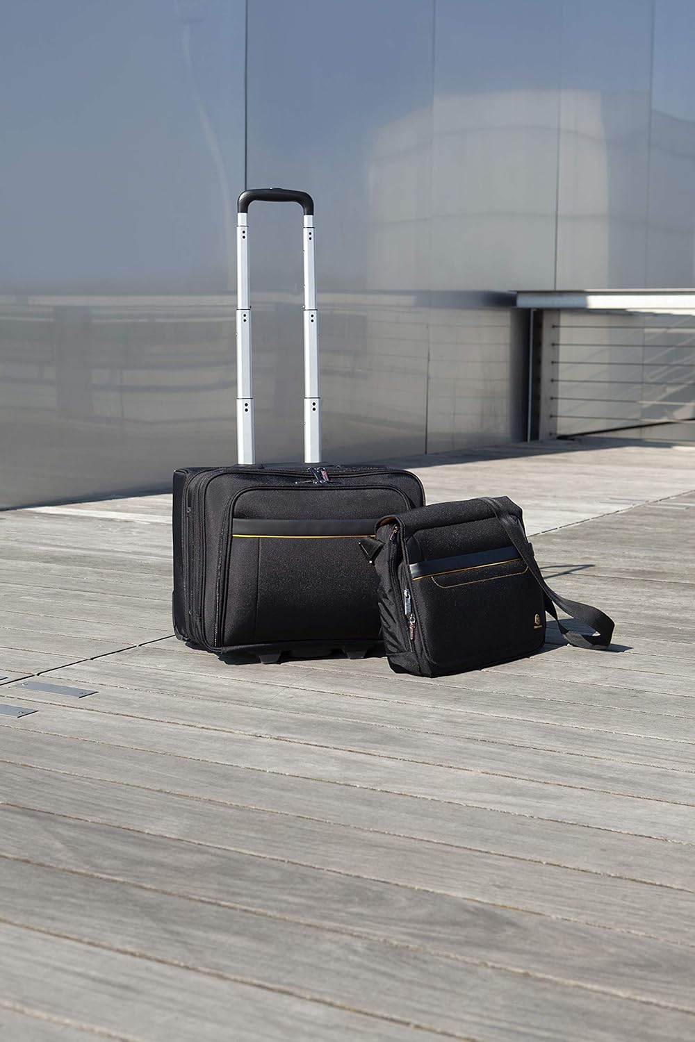 Exacompta 17234E Premium Laptop Shoulder Bag Exactive with Many Inner Pockets, Water-Repellent, Suitable for Laptops and Notebooks up to 14, Ideal for School, University and Work, Black – Bild 25