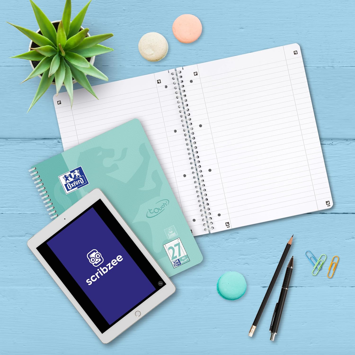 Oxford Touch A4 Ruled Notepad with Double Margin, 160 Pages, 5 Pastel Colours, Pack of 10 – Bild 7