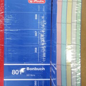 10x Herlitz receipt book no. 801 form book 360 receipts / tear-offs with blue paper