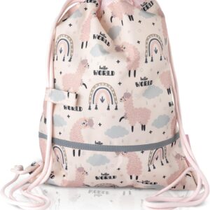 Children, Toddlers Gym Bag, Fabric Bag for Nursery, Sustainable, Water-Repellent, Reflectors, Chest Band