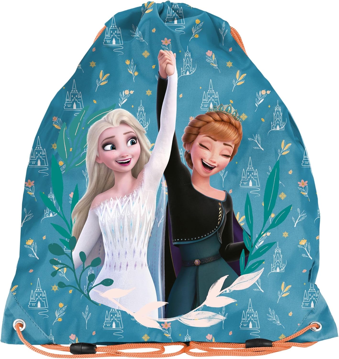 PASO Children's Gym Bag / Sports Bag 36 x 32 cm – Frozen – Turquoise