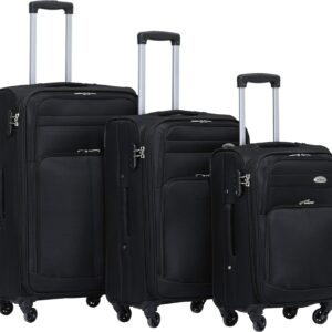 Beibye 4 reel travel suitcase, 3-piece suitcase, luggage suitcase, trolley set