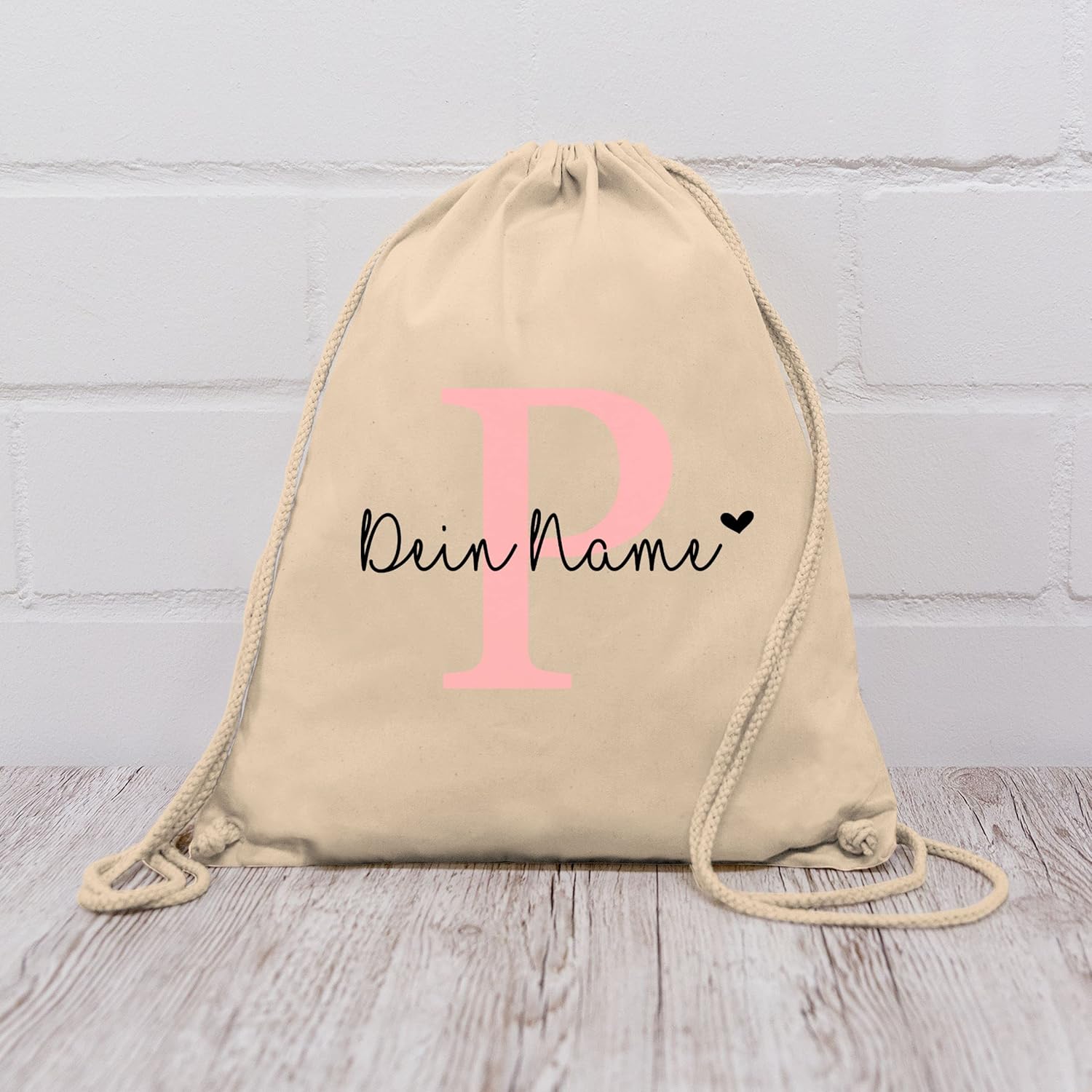 Geschenk mit Namen personalisiert by Shirtracer - Gym Bag Backpack - Initials - Letter Initial Letter – Bild 7