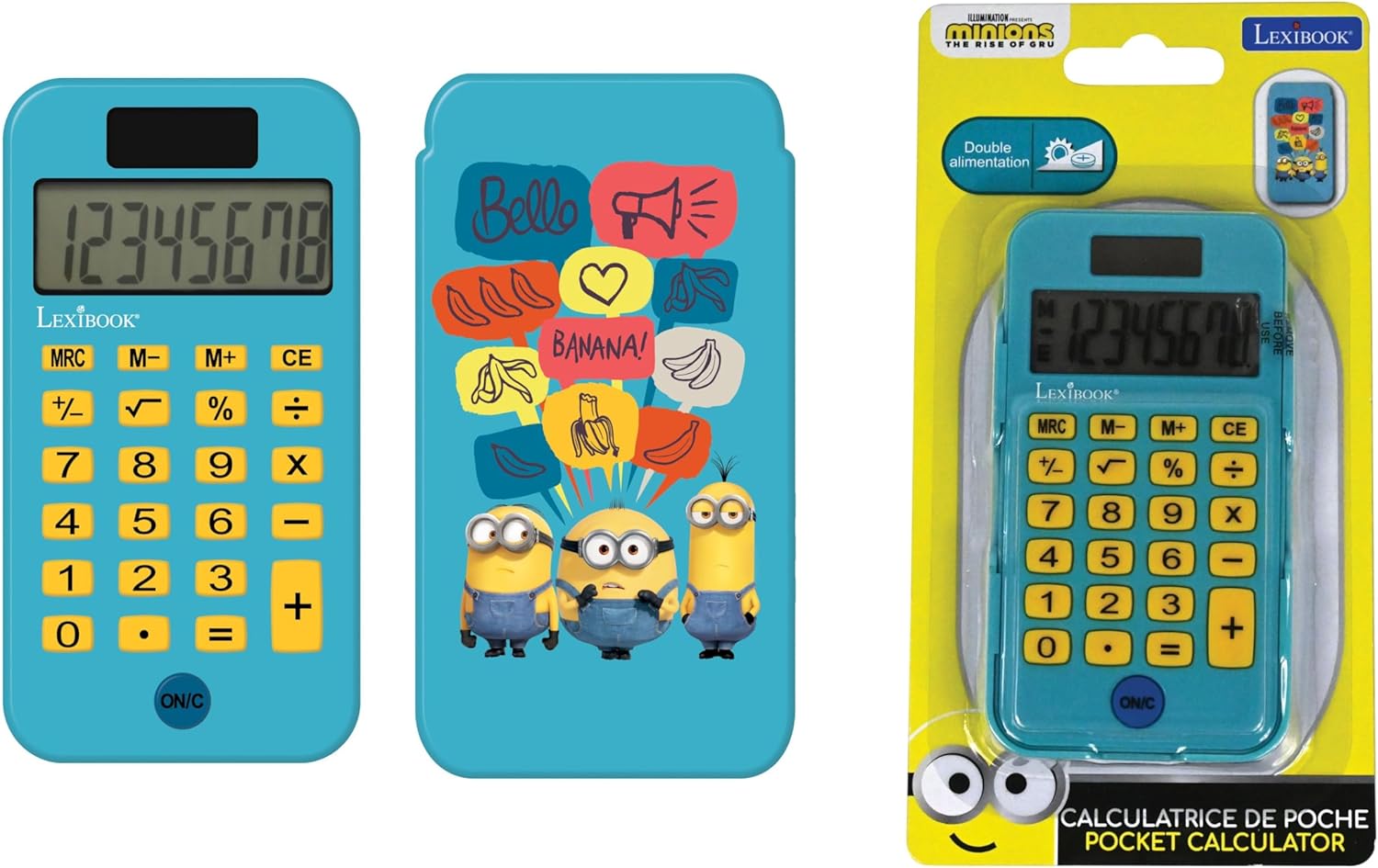 Lexibook Despicable Me Minions Classic and Complex Calculator Functions Rigid Case with Battery Blue Yellow C45DES