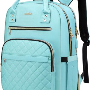 YAMTION Laptop Backpack Women, 17.3 Inch School Backpack Women School Bag Girls Teenager Daypack with USB and Laptop Compartment for School University Office Work City