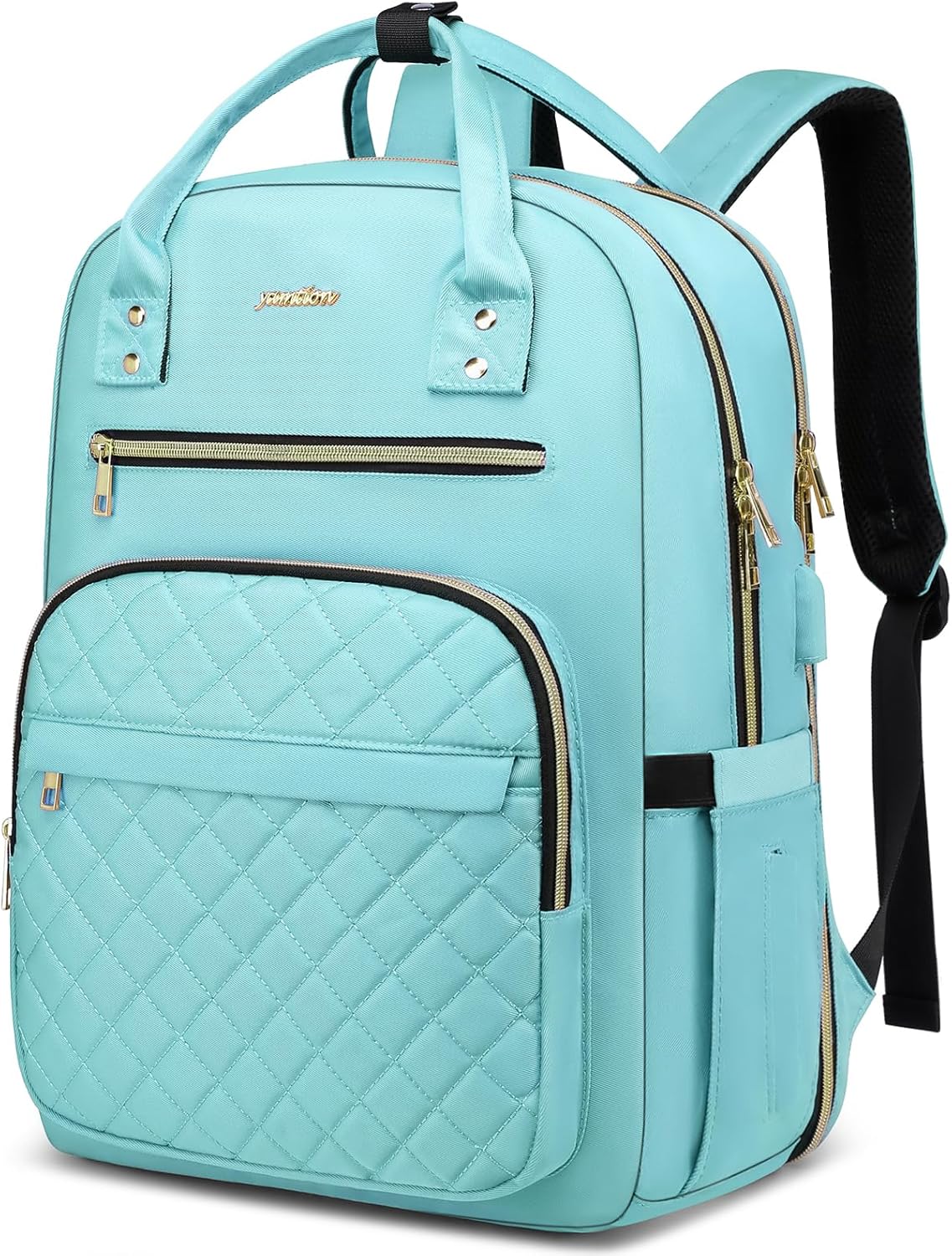 YAMTION Laptop Backpack Women, 17.3 Inch School Backpack Women School Bag Girls Teenager Daypack with USB and Laptop Compartment for School University Office Work City