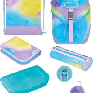 herlitz Schulranzen Set 7-teilig GREENline aus recycelten PET Flaschen 1.Klasse Junge Mädchen Kinder 18 L