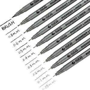 Premium Fine Liner Pens Set, Office Documents For Sketching, Artist Illustration, Technical Drawing, Ideal For Calligraphy Writing, Shopping Lists, Notes And Appointments