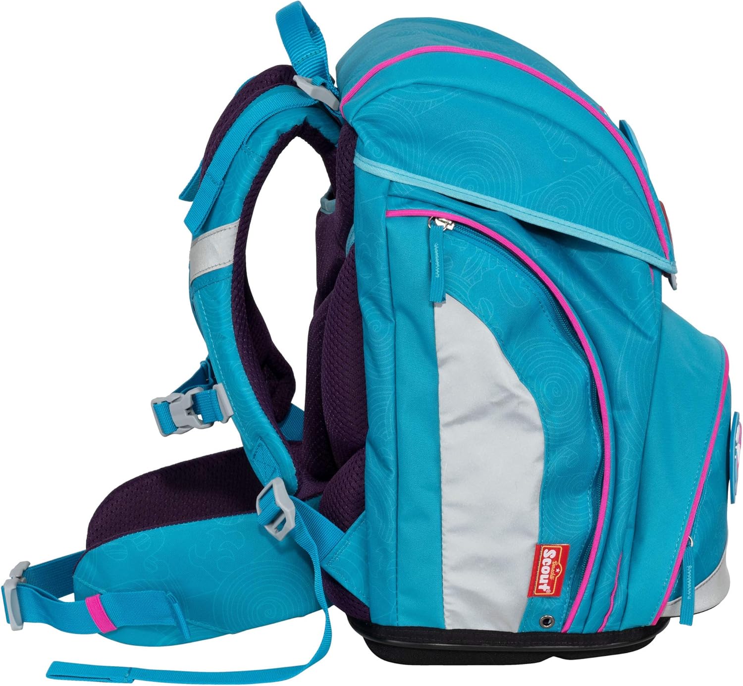 Dolphins - Dolphin - Scout Alpha with Funny Snaps® School Bag Set 5 Pieces - Free School Bag, lightblue – Bild 3