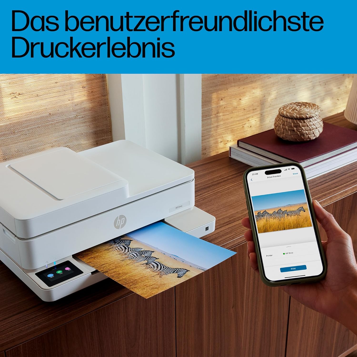 HP Envy 6520e Multifunction Printer, 6 Months Free Printing Instant Ink Included, Print, Copy, Scan, Mobile Fax, Wi-Fi, Automatic Document Feeder, Touchscreen – Bild 10