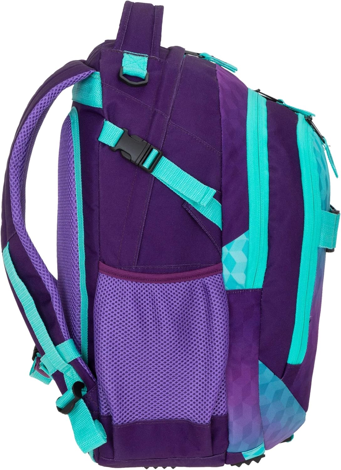 Elephant Hero Signature School Backpack School Bag School Folder Daypack Girls with Rain Cover +r, Violet Cube (Purple-Turquoise), Rucksack – Bild 7
