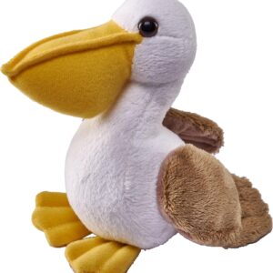Wild Republic Pocketkins Eco Pelican Plush Toy, 12 cm, Plush Toy, Made from Recycled Materials, Environmentally Friendly