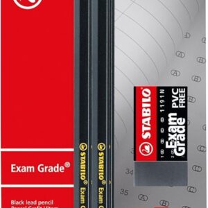 Graphite Pencil and Sharpener with Eraser - STABILO Exam Grade - Pack of 4 - HB